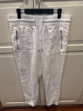 Athleta White Drawstring Joggers